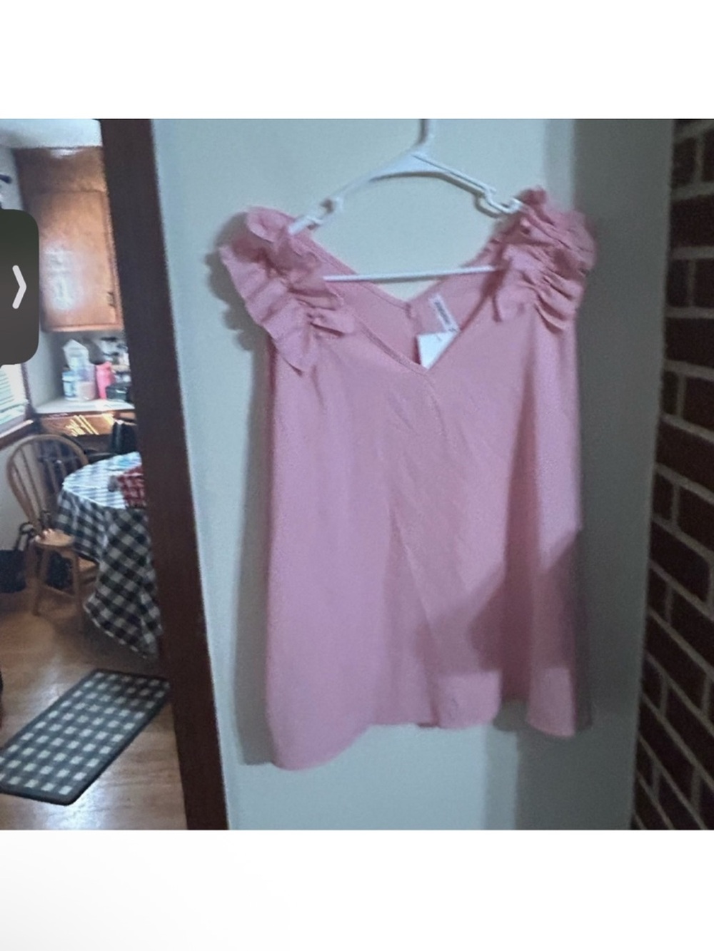 NWT Zenana Size 3X Light Pink Ruffle Strap Tank